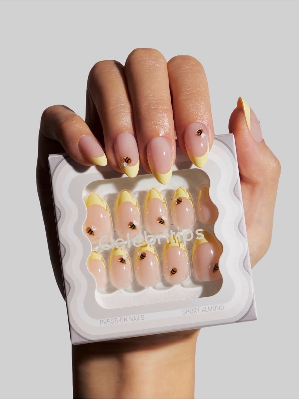2 for $24 - Celebritips Press-On Nails - 3D Honey Bee